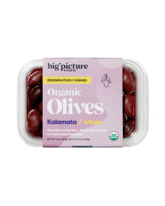 Big Picture Foods Olives, Kalamata Whole Organic Roc Tray 8/8 OZ