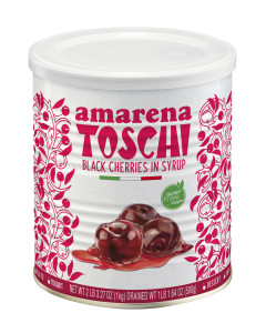Toschi Candied Amarena Cherries in Syrup Tin 1 KG