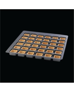 La Rose Noire Vanilla Small Square Tartshell, 1/96 CT 