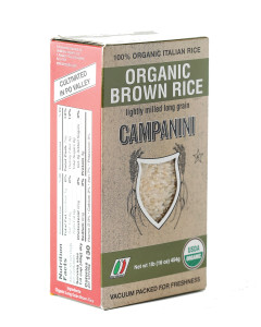 CAMPANINI, RICE BROWN ORGANIC 12/1 LB BOX (K)