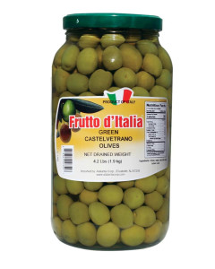 Frutto d Italia Green Castelvetrano Olives 2/2.5 KG (5.5 LB) JAR