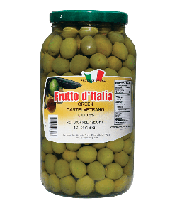 Frutto d Italia Green Castelvetrano Olives 2/2.5 KG (5.5 LB) JAR