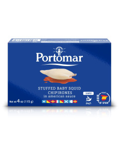 Conservas Portomar Stuffed Squid in Spiced Sauce of Tomatoes & Onions