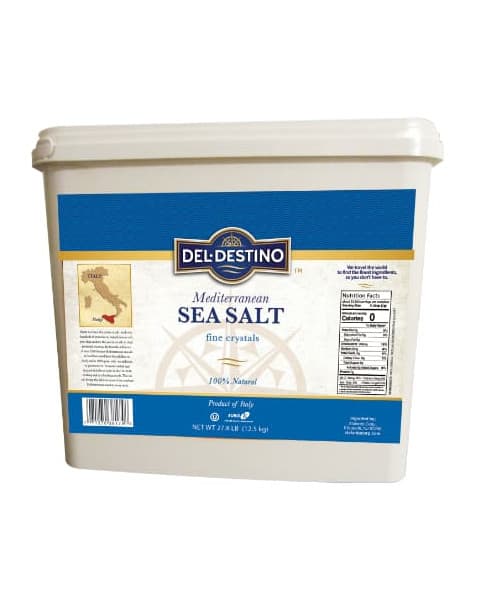Del Destino Sea Salt, Fine 12.5 KG Pail (k) 1/12.5 KG