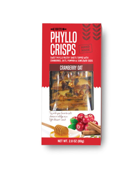 Nu Bake Cranberry Oat Phyllo Crisps, 12/2.8 OZ 