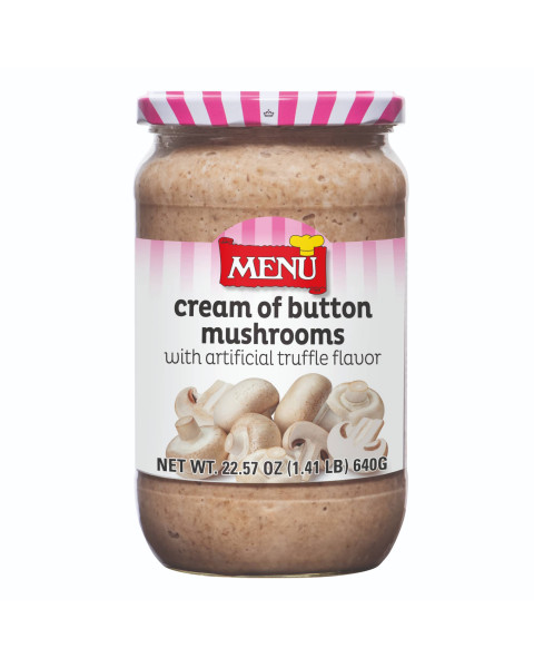 Menu Truffle Cream with Fresh Button Mushrooms, 6/22.6 OZ