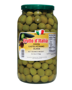 Frutto d Italia Pitted Green Castelvetrano Olives 2/2 KG (4.2 LB)