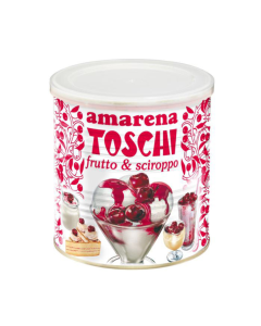 Toschi Candied Amarena Cherries in Syrup Tin 1 KG
